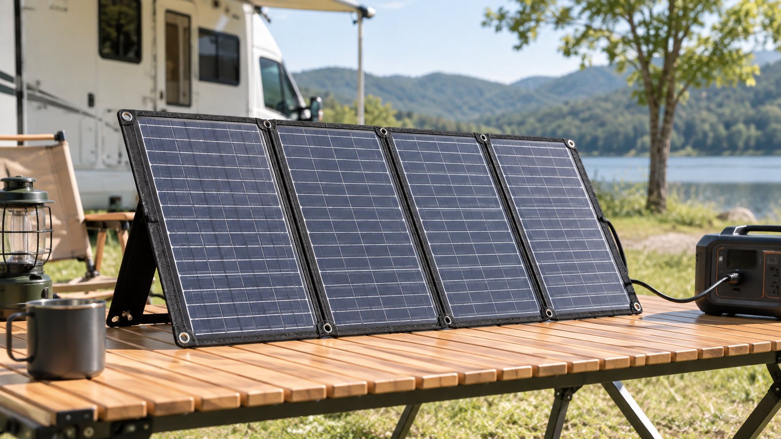 Solar folding panel